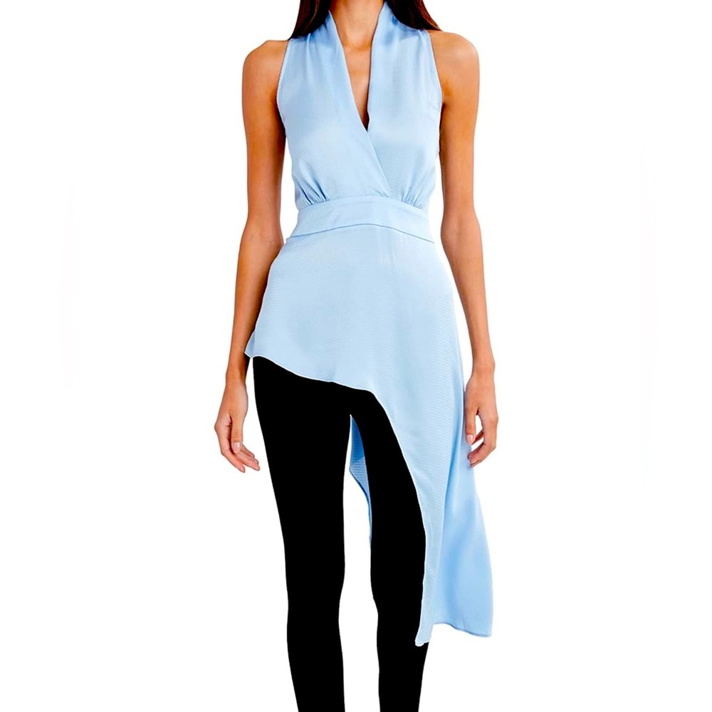 BCBGMAXAZRIA Women's Asymmetrical Blouse